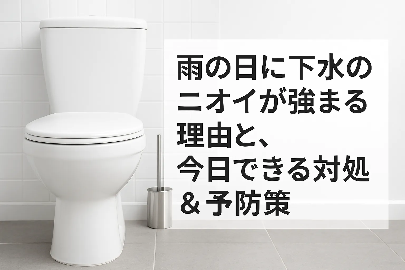 【トイレ詰まり】雨の日に下水のニオイが強まる理由と、今日できる対処&予防策