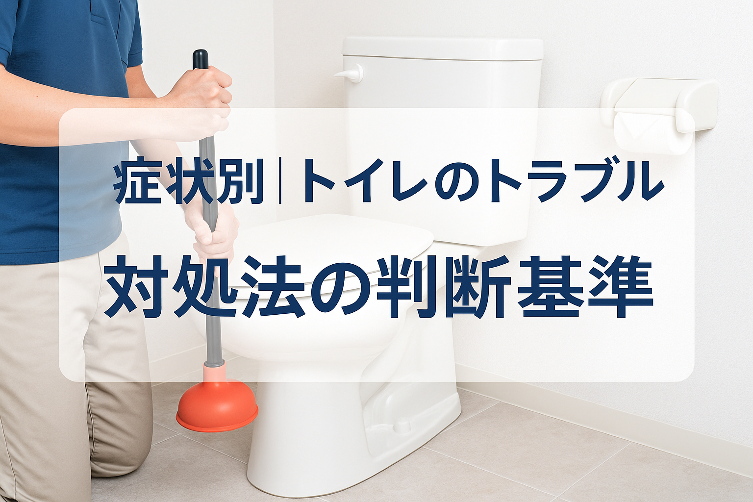 トイレがつまった時の応急処置・緊急対処法
