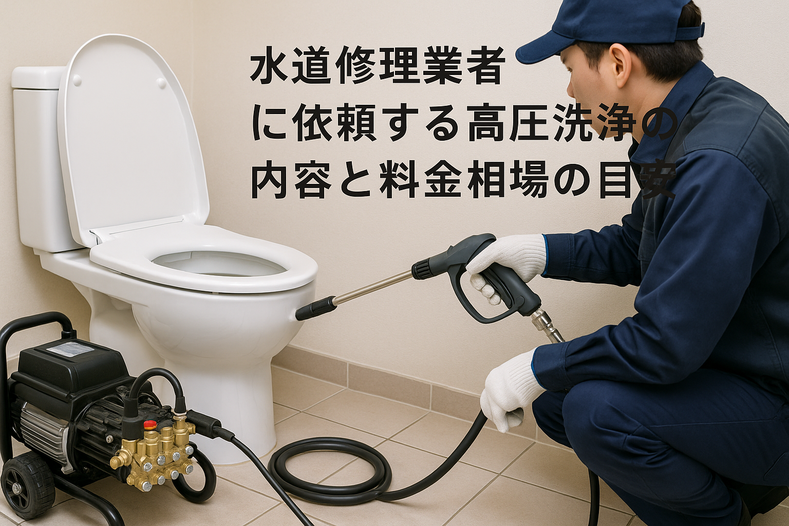 水道修理業者に依頼する高圧洗浄の内容と料金相場の目安
