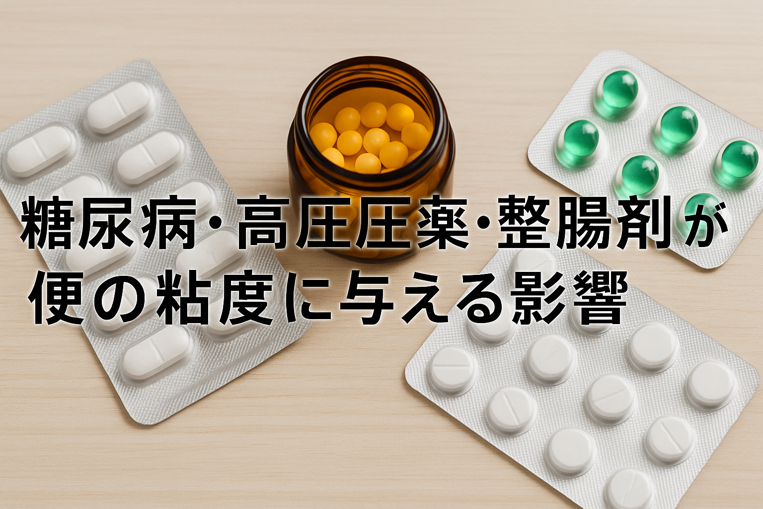 糖尿病・高血圧薬・整腸剤・風邪薬が便の粘度に与える影響