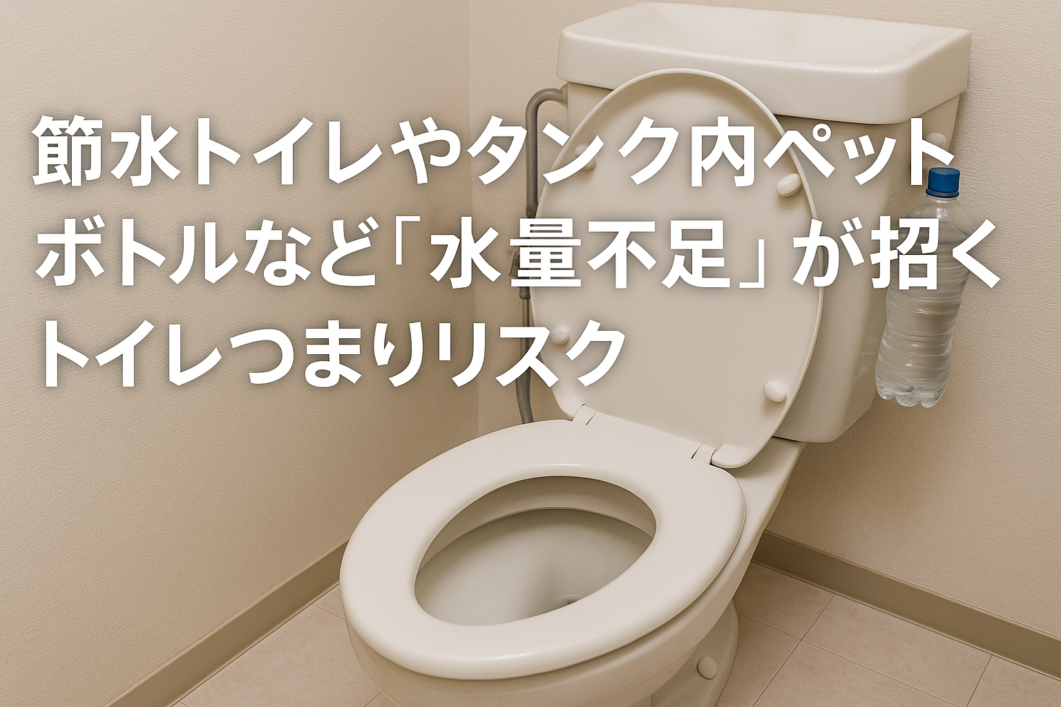 節水トイレやタンク内ペットボトルなど「水量不足」が招くトイレつまりリスク