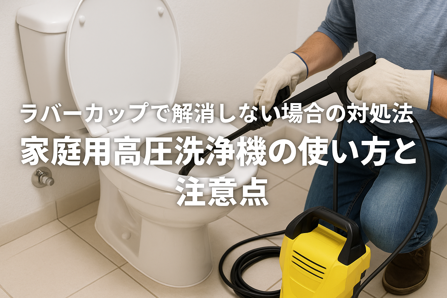 ラバーカップで解消しない場合の対処法（家庭用高圧洗浄機の使い方と注意点）
