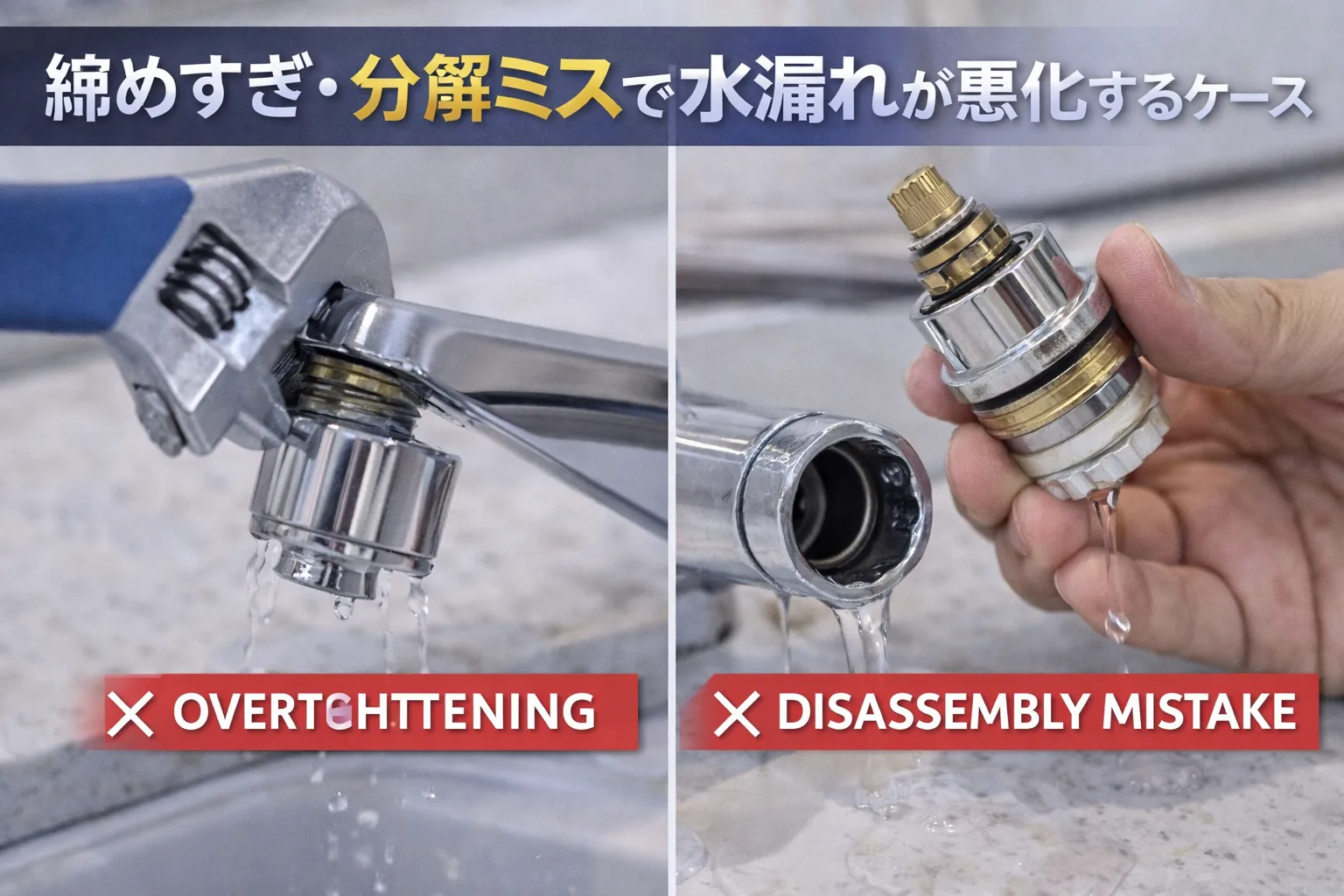 締めすぎ・分解ミスで悪化するケース