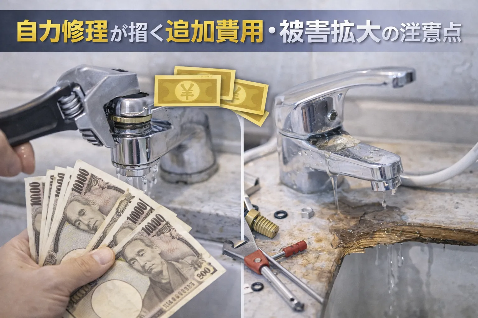 自力修理が招く追加費用・被害拡大の注意点