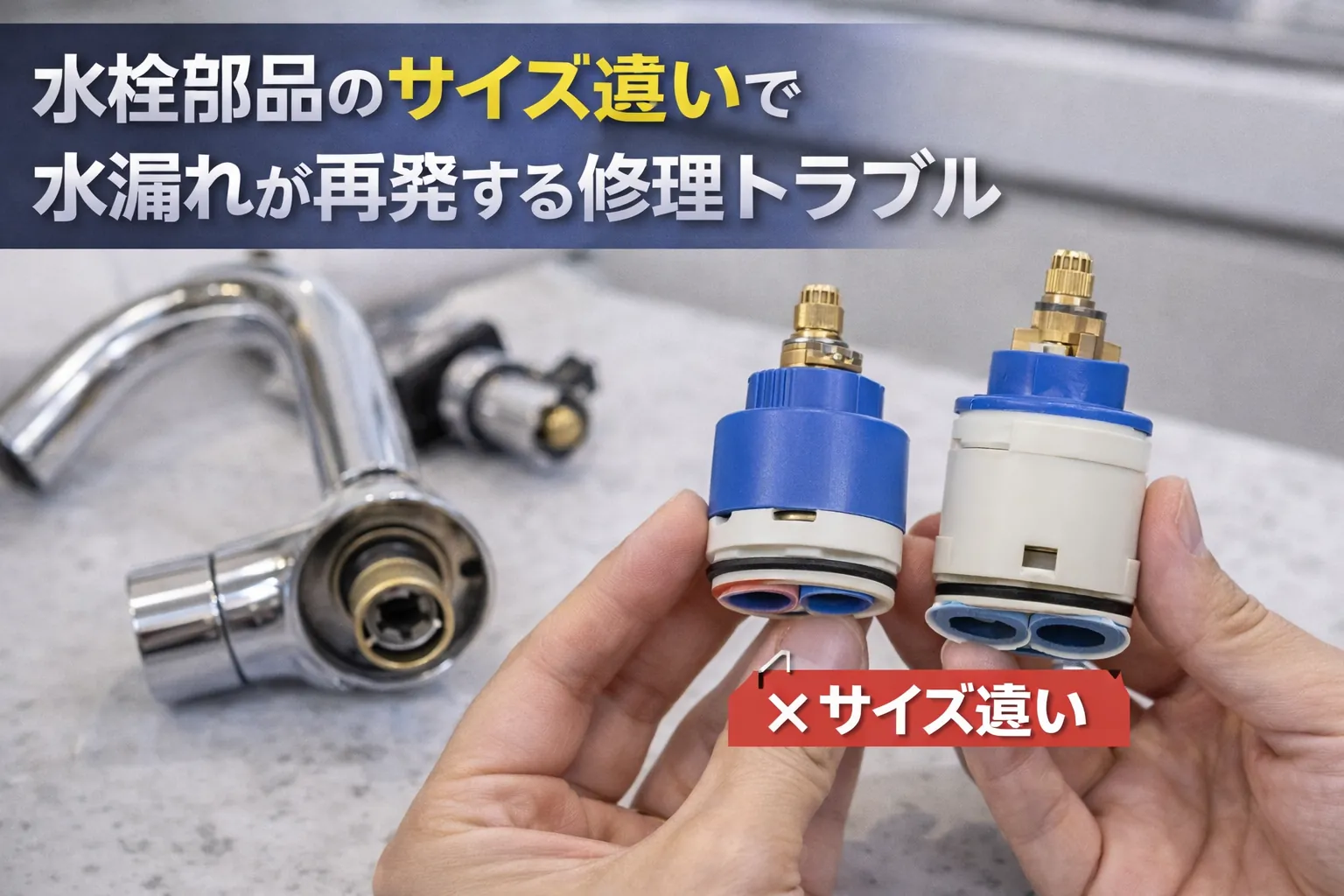 部品選び・サイズ違いによる再発リスク