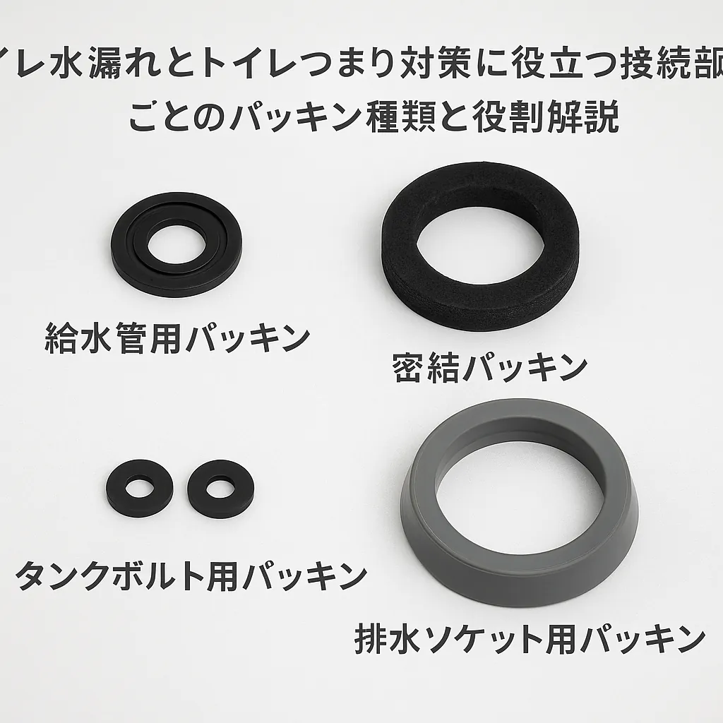 接続部ごとに異なるパッキンの種類と役割を理解しよう