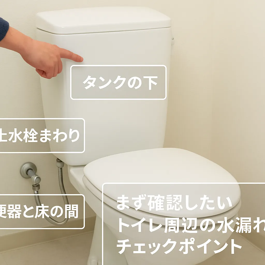 まず確認したいトイレ周辺の水漏れチェックポイント