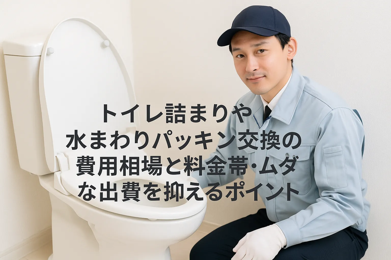 【トイレ詰まり】水まわりパッキン交換の費用目安は?料金帯とムダ出費を防ぐコツ