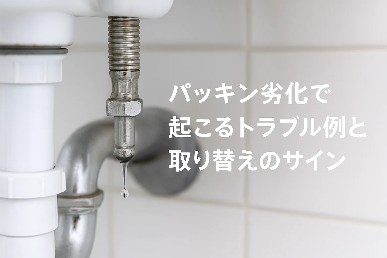 パッキン劣化で起こるトラブル例と取り替えのサイン