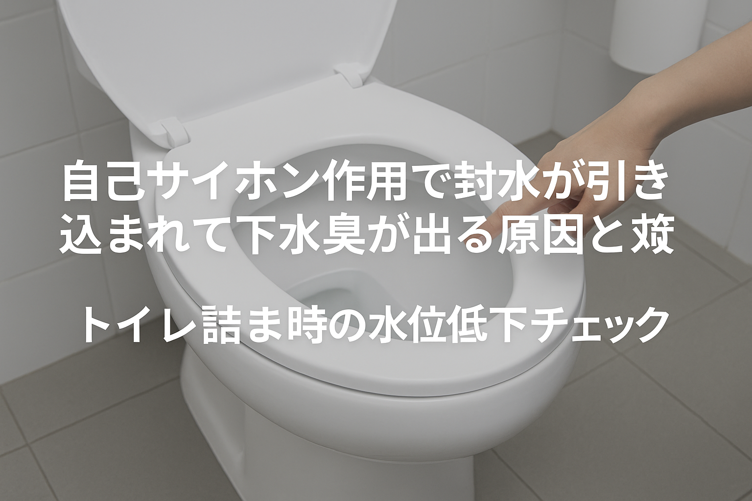 自己サイホン作用で封水が引き込まれるケース