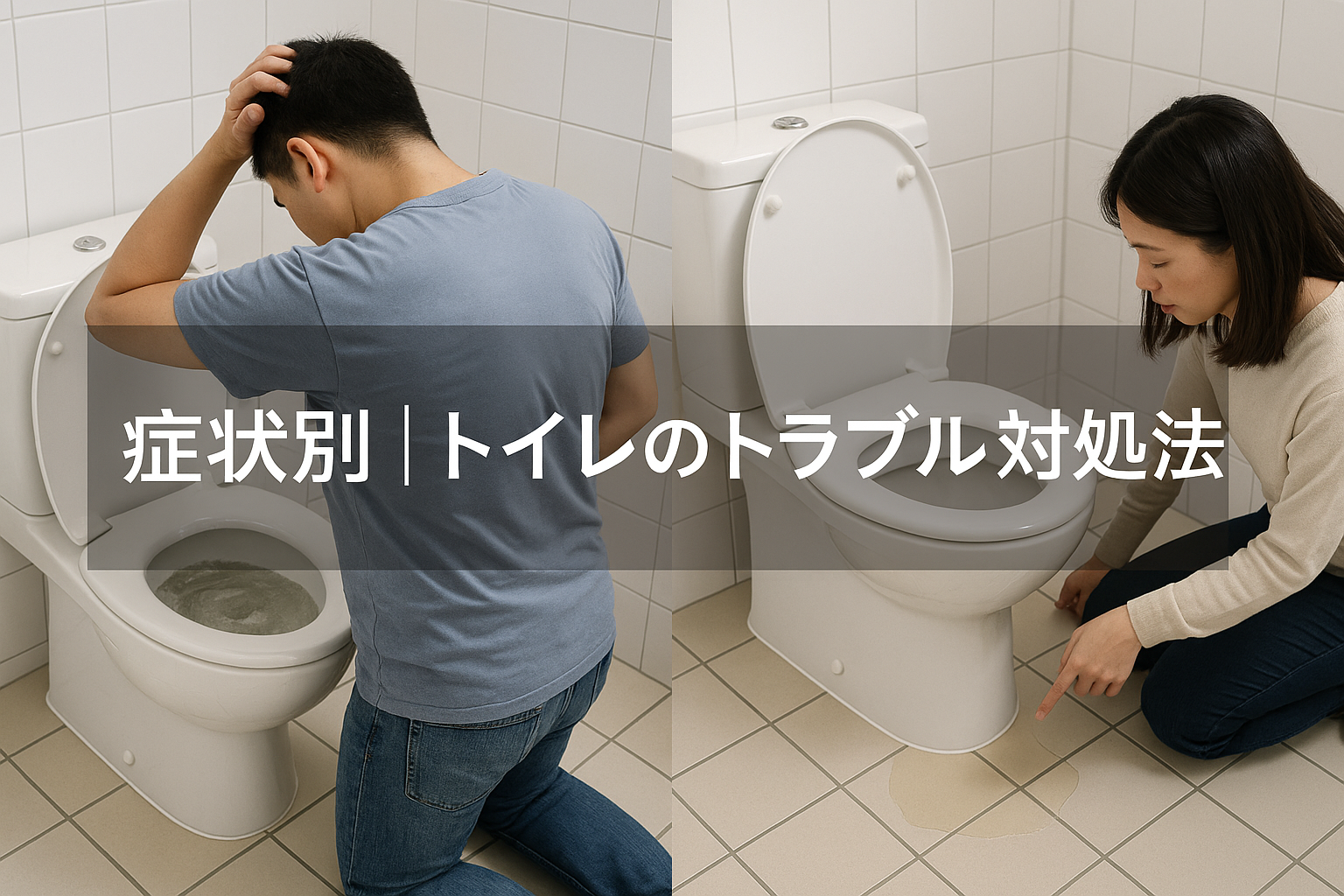 症状別｜トイレのトラブル対処法の判断基準