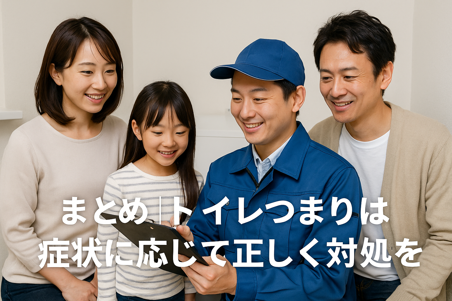 まとめ｜トイレつまりは症状に応じて正しく対処を