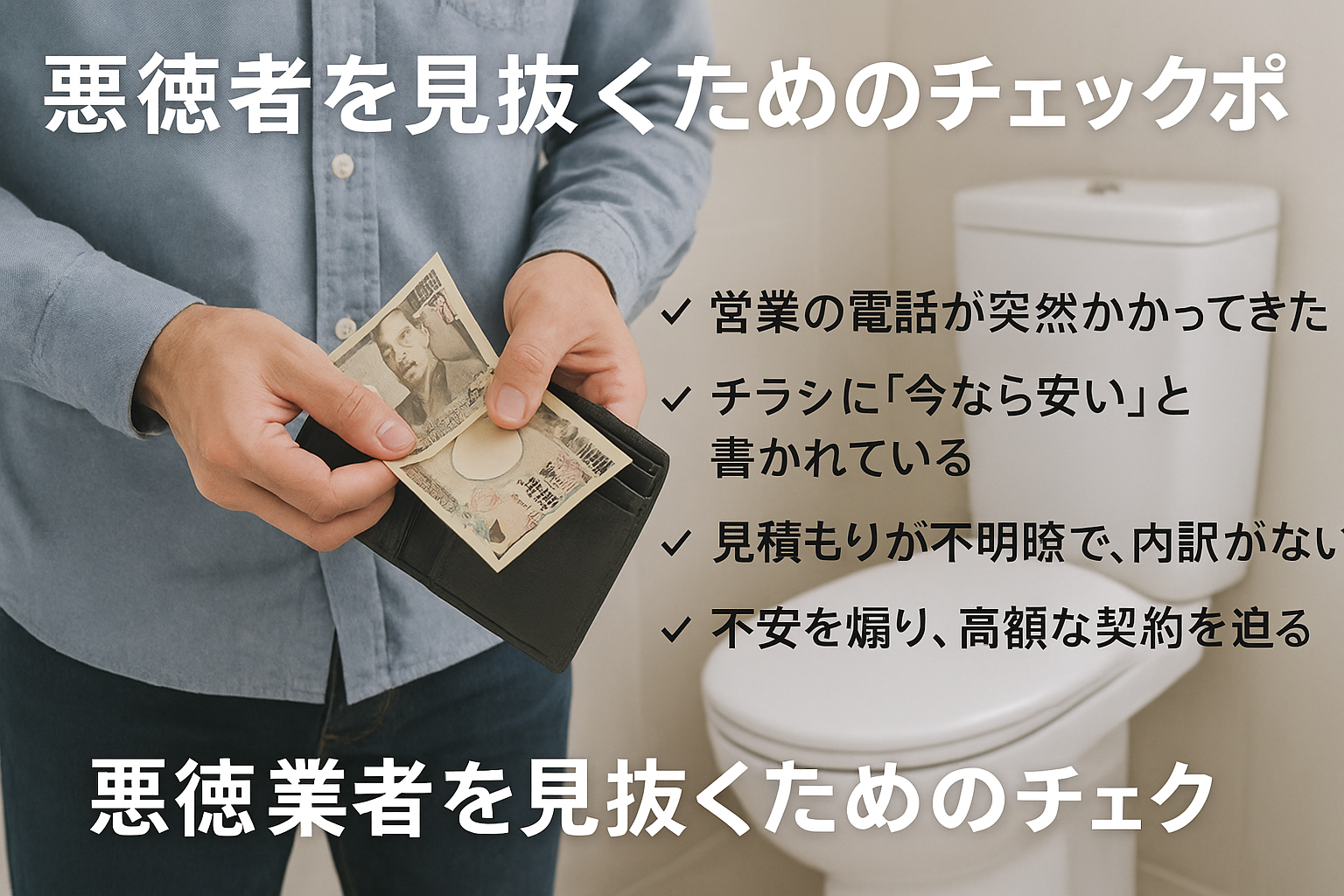 悪徳業者を見抜くためのチェックポイント