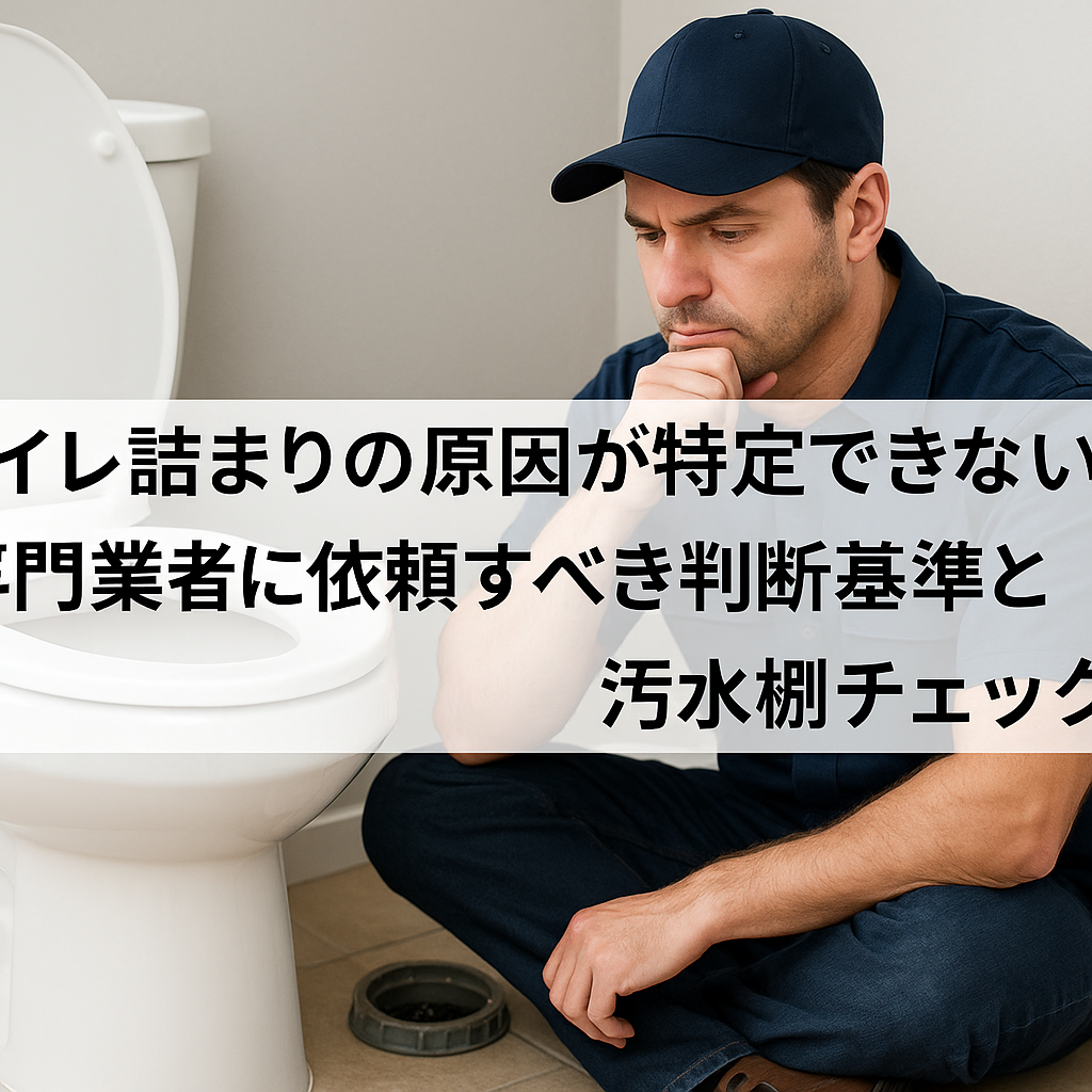 原因が絞れない・対処できない場合の専門業者の判断基準