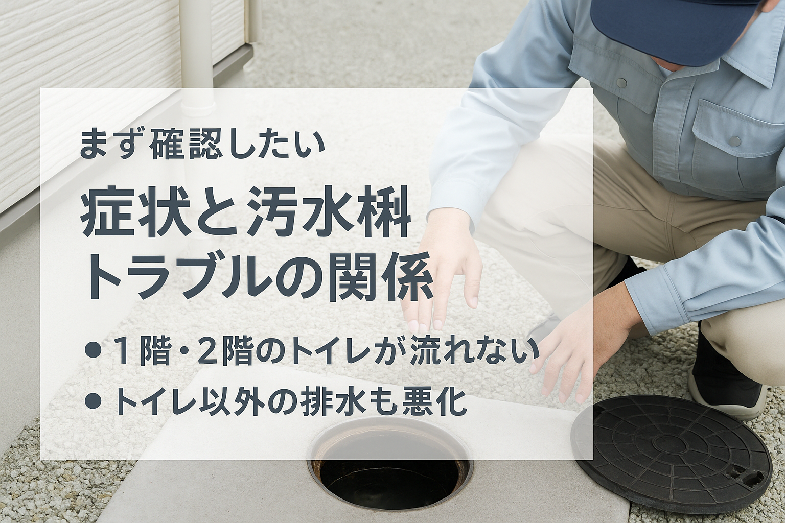 まず確認したい症状と汚水桝トラブルの関係