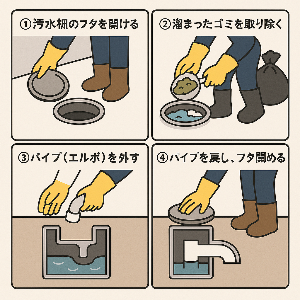 💩汚水桝（おすいます）・排水桝の掃除方法