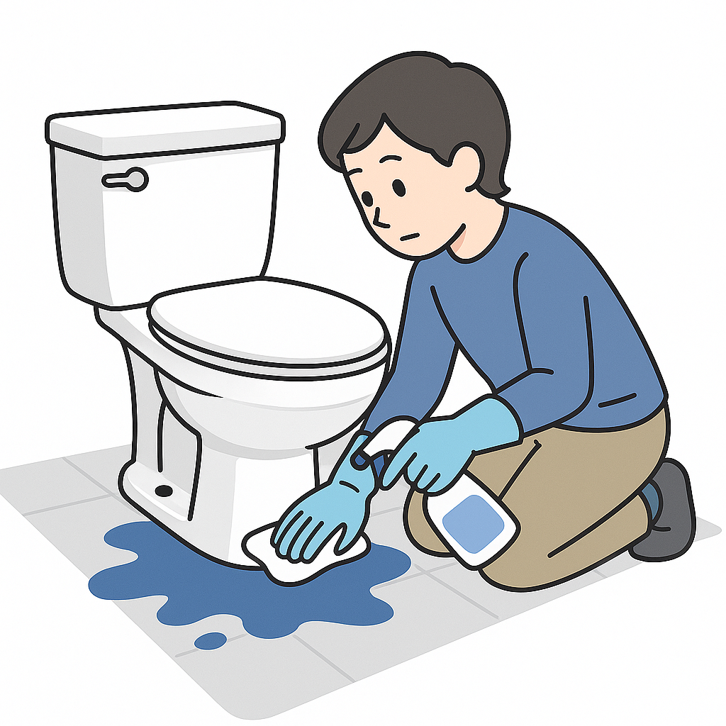 ✅ トイレの下から水漏れしたらすぐにするべきこと🚨