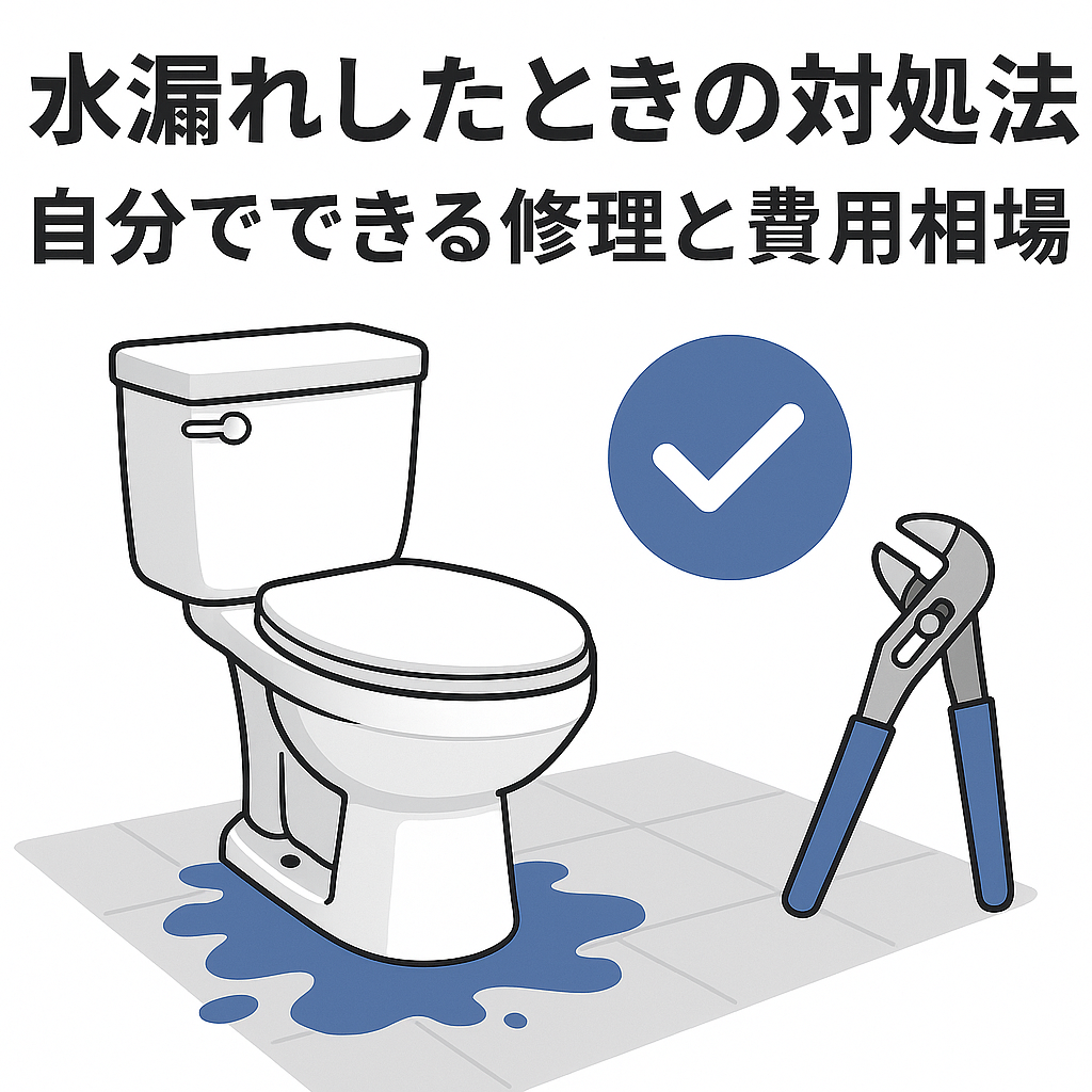 トイレの下から水漏れしたときの対処法🚿｜自分でできる応急処置と修理費用の目安