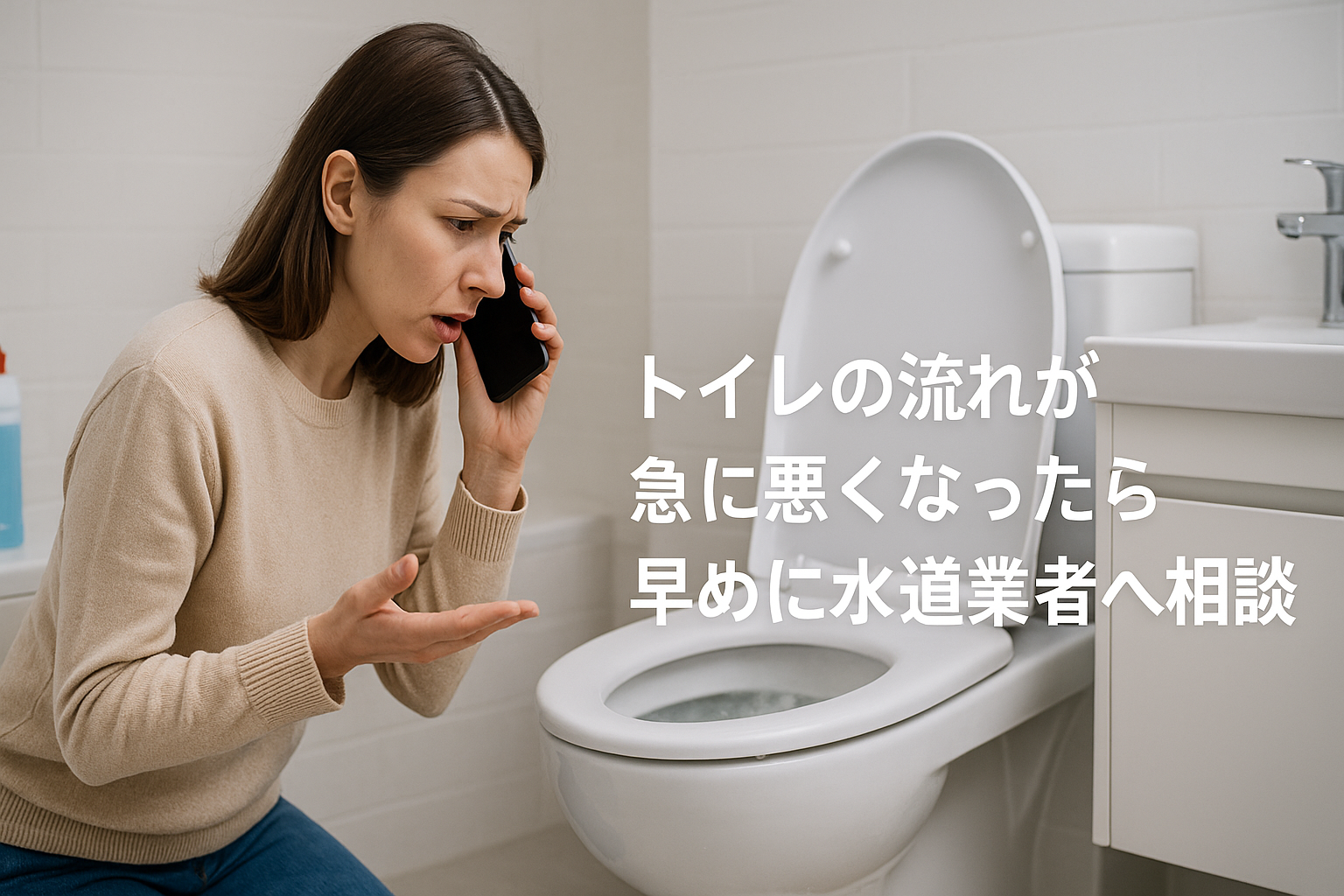 流れが急に悪くなったときの緊急対応と、早めに専門業者へ相談する重要性