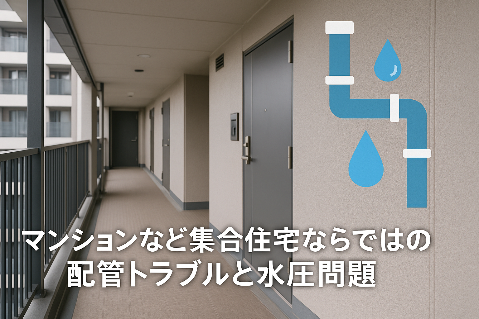 マンションなど集合住宅ならではの配管トラブルと水圧問題