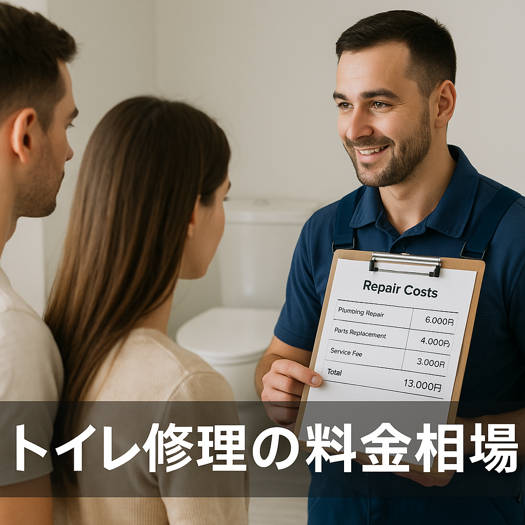 トイレの流れが弱いときの修理費用・料金相場の目安