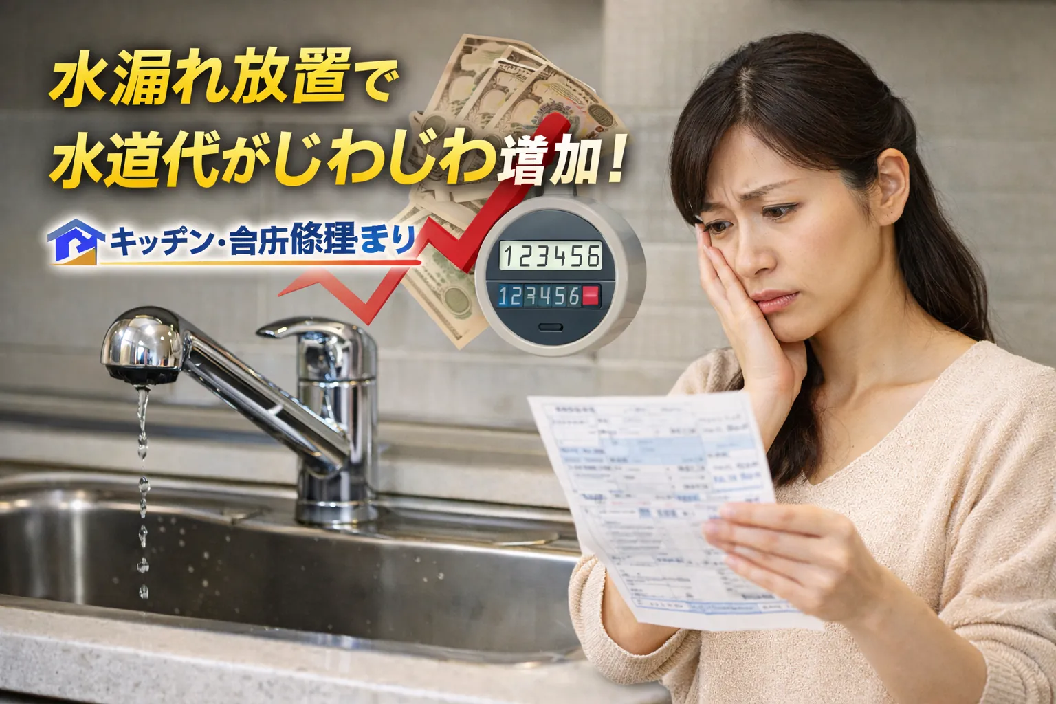 知らない間に水が流れ続け、料金負担がじわじわ増える