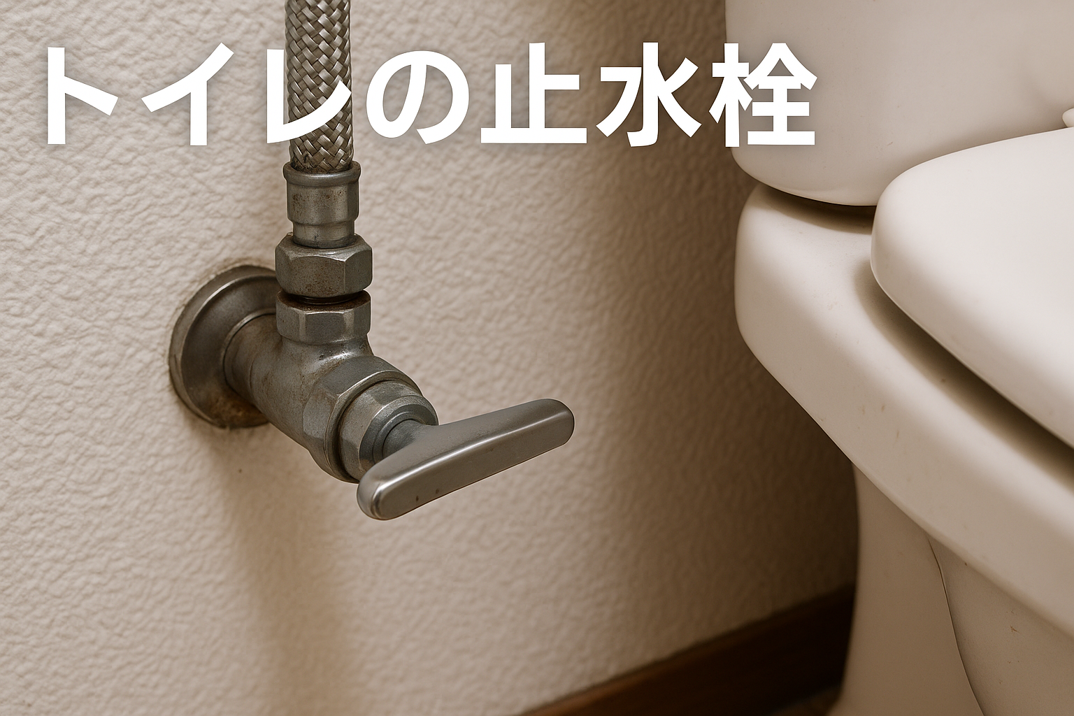 トイレの止水栓が閉まっている