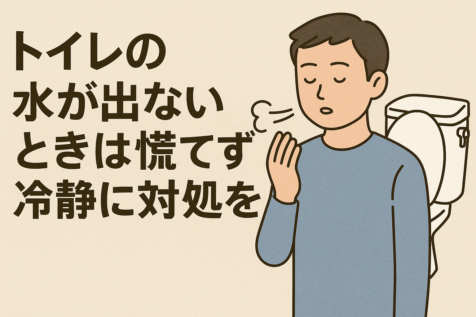 トイレの水が出ないときは慌てず冷静に対処を