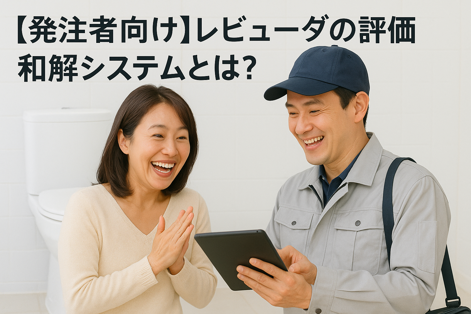 【発注者向け】トイレつまり！レビューダの評価和解システムとは？