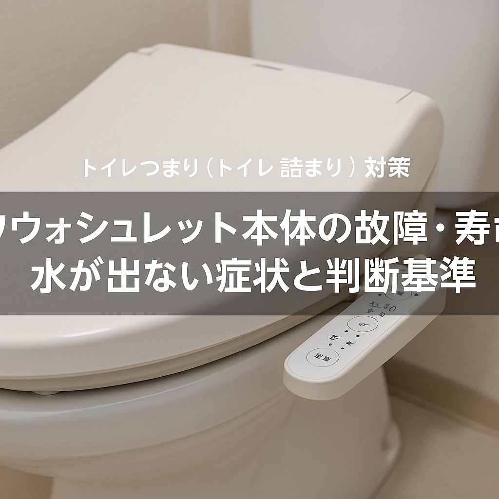 ウォシュレット本体の故障・寿命の可能性