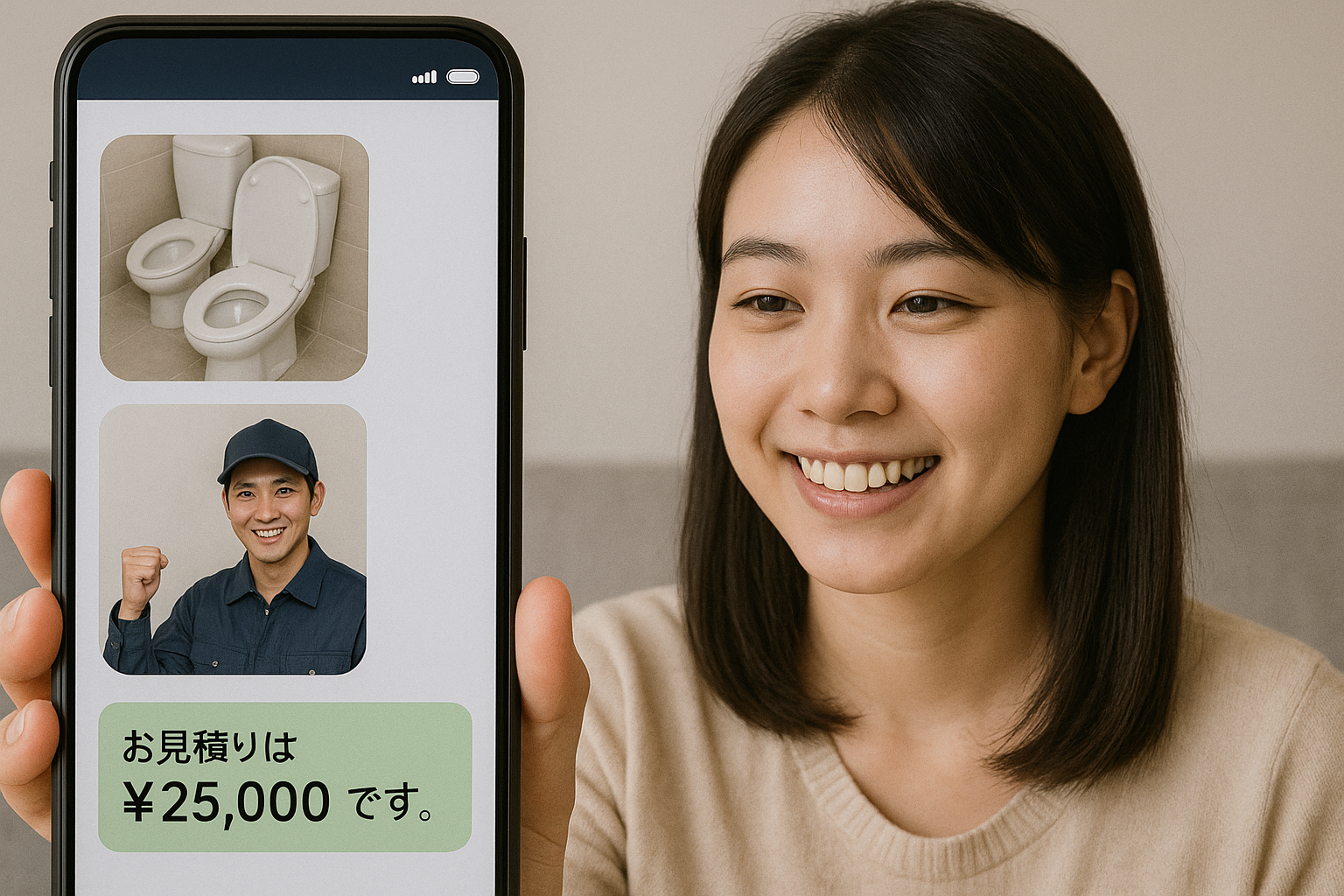 STEP2 レビューダのチャットで画像と見積もりを確認