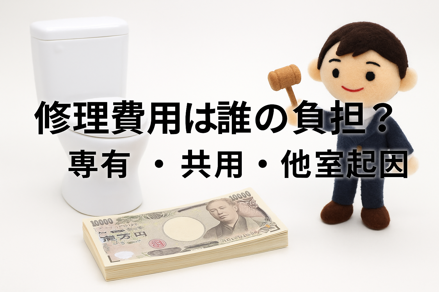 修理費用は誰の負担？（専有・共用・他室起因の考え方）