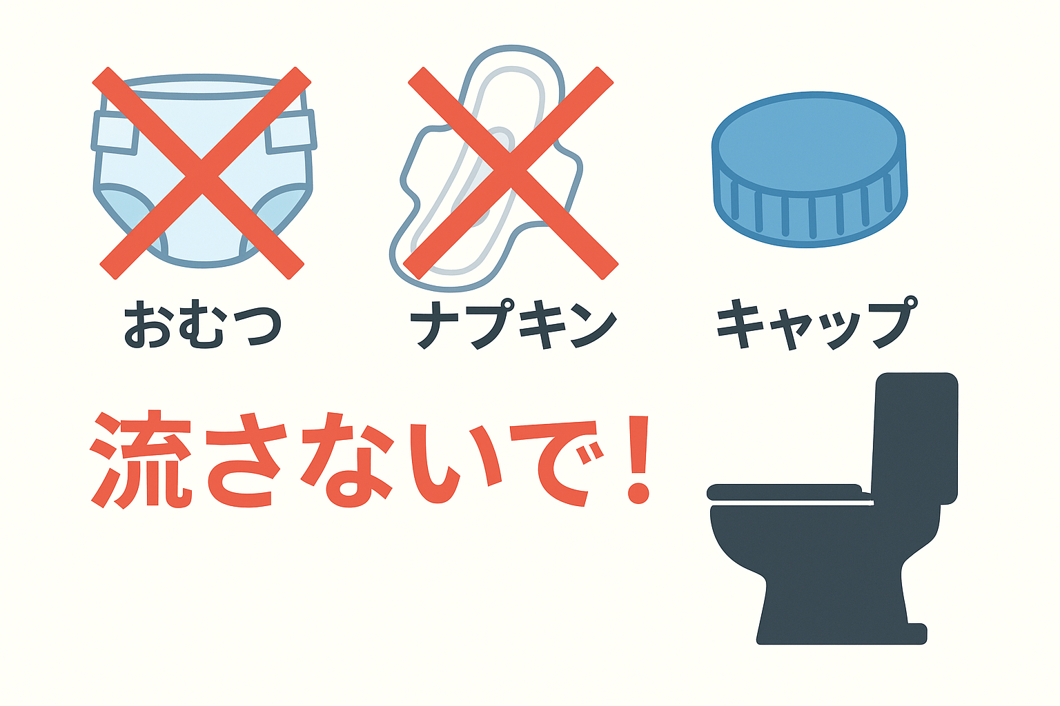 トイレつまりの原因別に対処