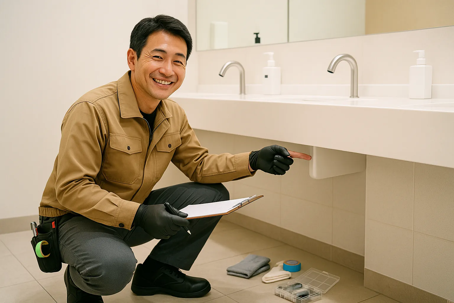 富山駅前トイレ詰まり復旧・配管抵抗低減水道株式会社