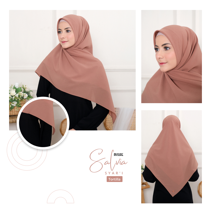  warna jilbab yang netral untuk semua baju dari Saudja By Mysure Style.