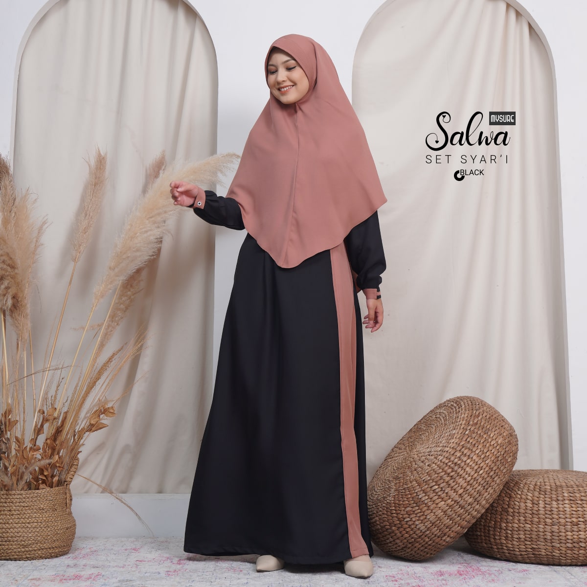  Salwa Set Syari MYSURE  di SAUDJA STORE - gamis syari xl di Woha