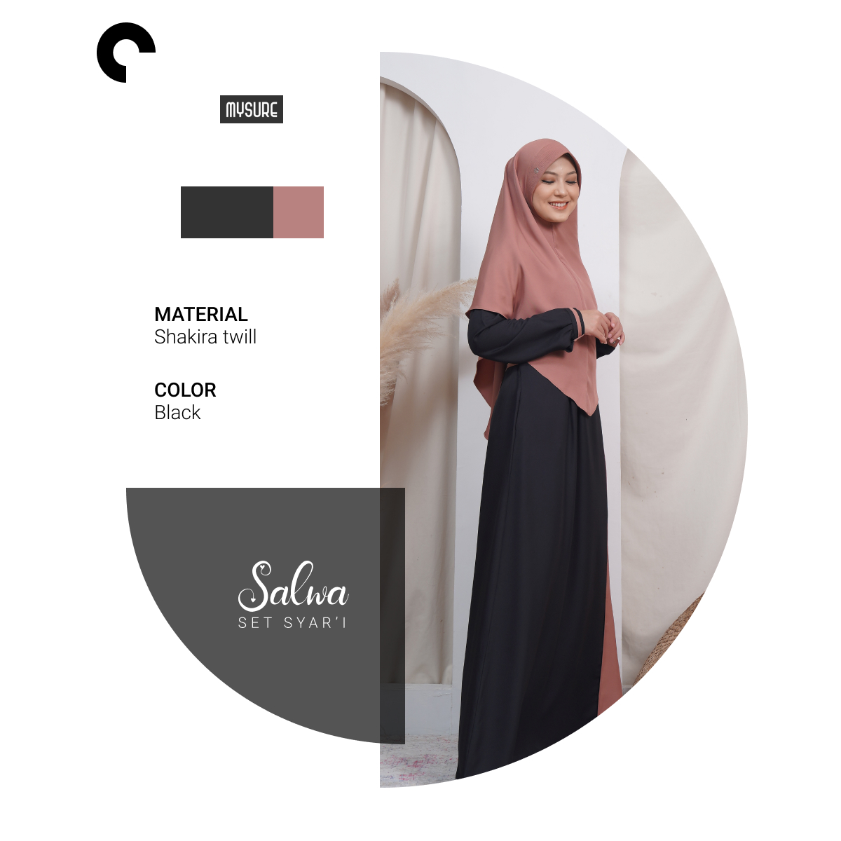  Salwa Set Syari MYSURE  di SAUDJA STORE - gamis syari yang bagus di Kefamenanu