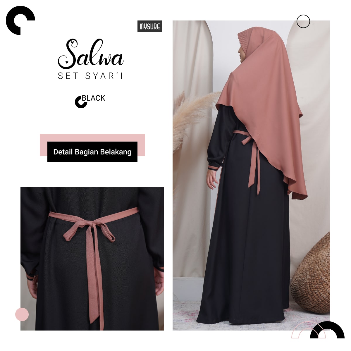  Salwa Set Syari MYSURE  di SAUDJA STORE - gamis syari yang bagus di Kefamenanu