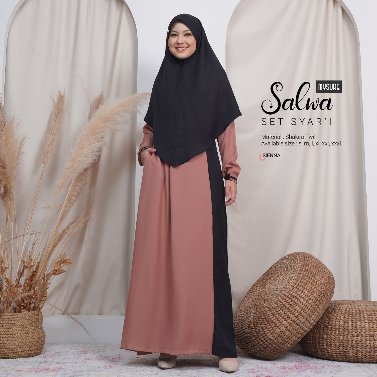  Salwa Set Syari MYSURE  di SAUDJA STORE - gamis syar'i terbaru 2021 di Bima