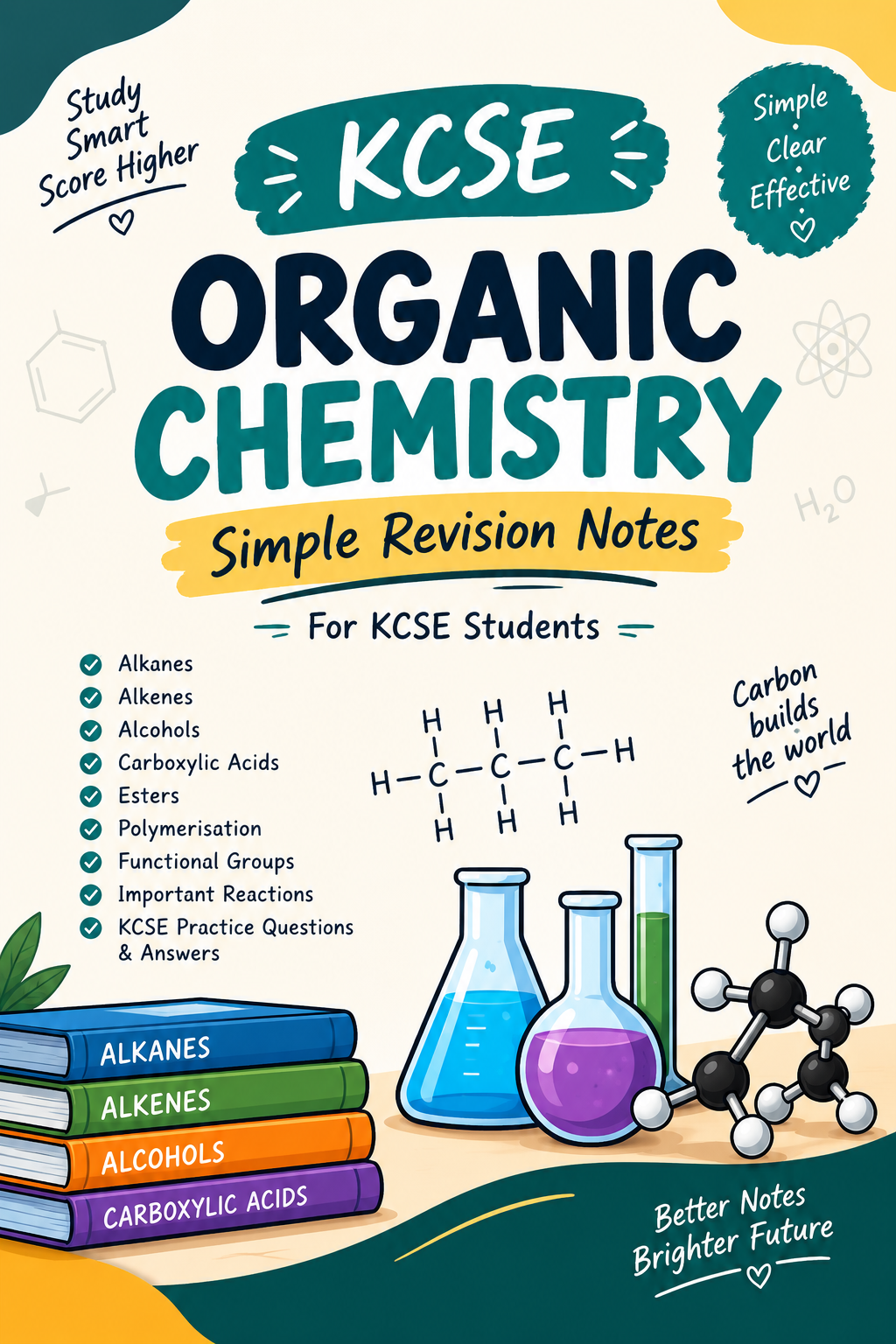 Simplified organic chemistry revision notes..Question and answers at the end