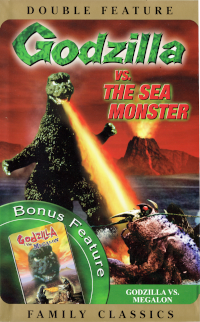 Cover art for Godzilla vs. The Sea Monster & Godzilla vs. Megalon VHS