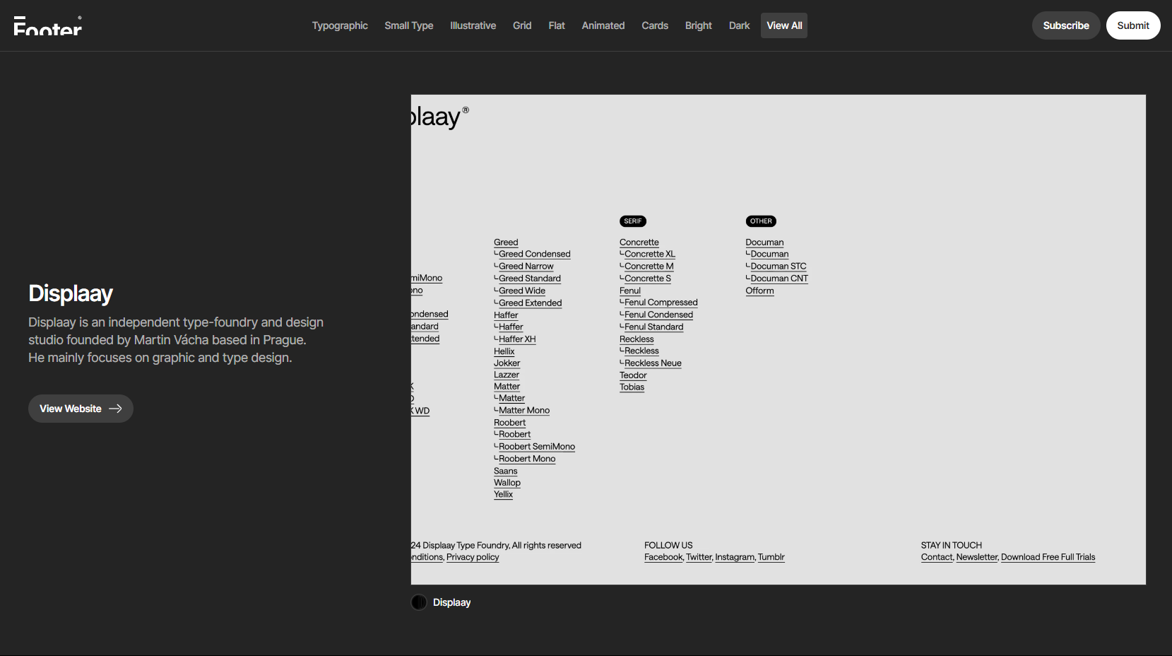 Footer screenshot