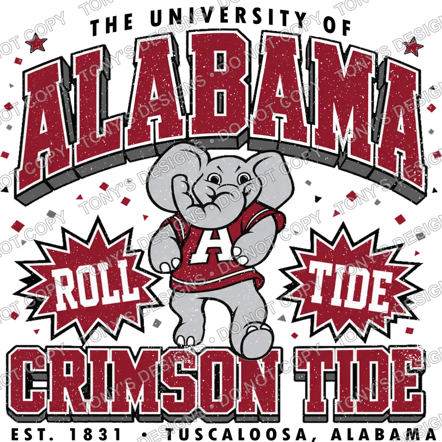 University Of Alabama Distressed watermarked preview
