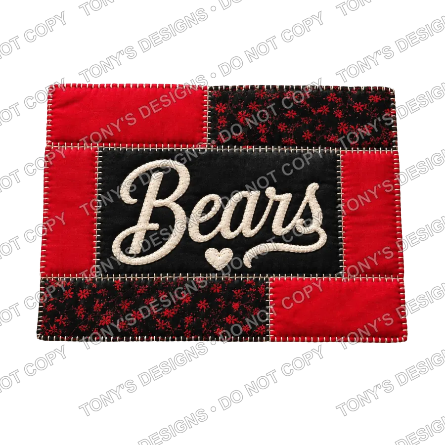 BEARS RED QUILT watermarked preview