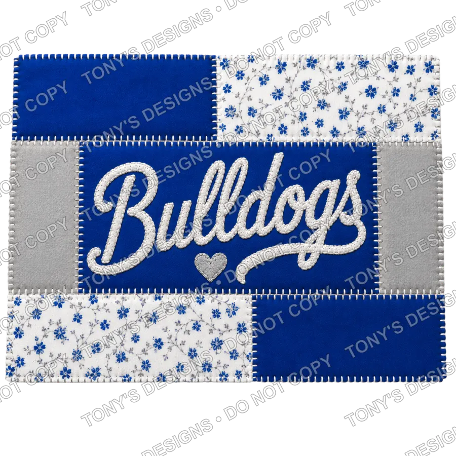 Bulldogs Quilted Blue watermarked preview