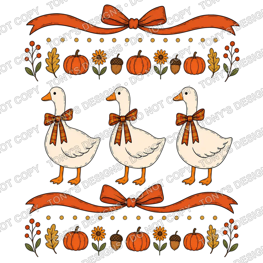 VINTAGE FALL GEESE watermarked preview