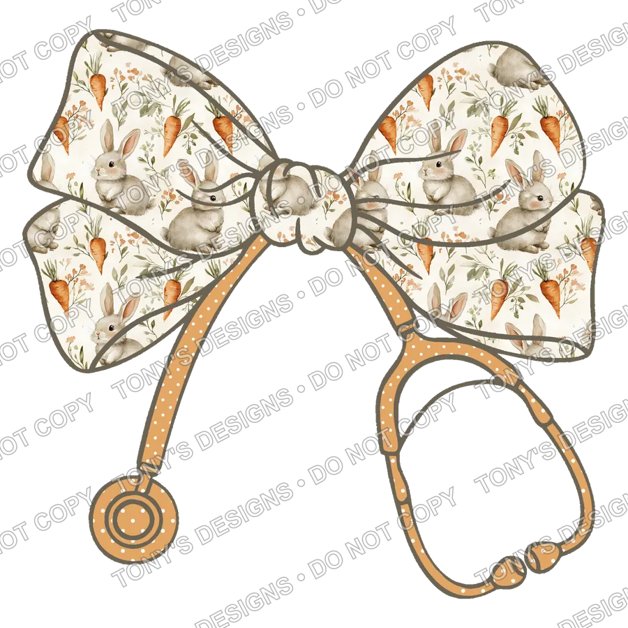 Easter Stethoscope Bow watermarked preview