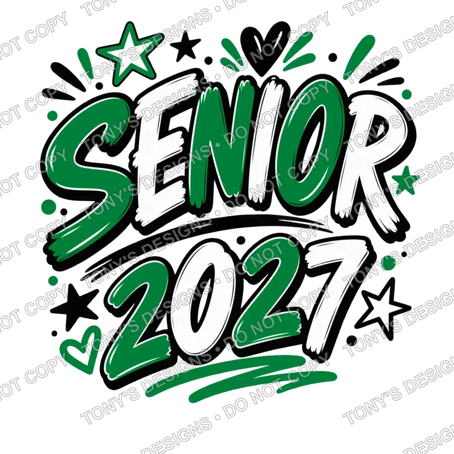 Senior 2027 Green Black watermarked preview