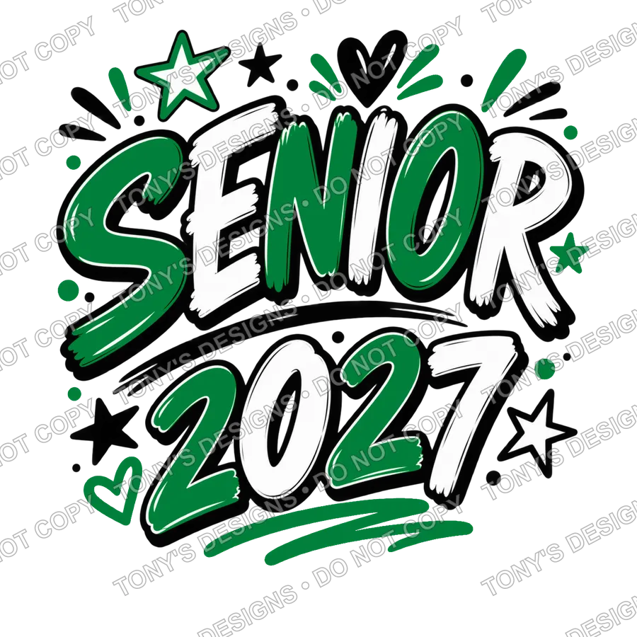 Senior 2027 Green Black watermarked preview
