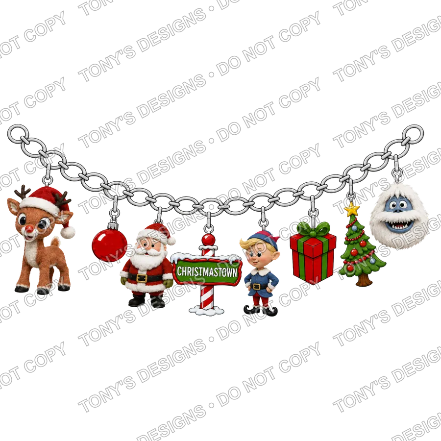 CHRISTMAS RUDOLPH CHARM watermarked preview